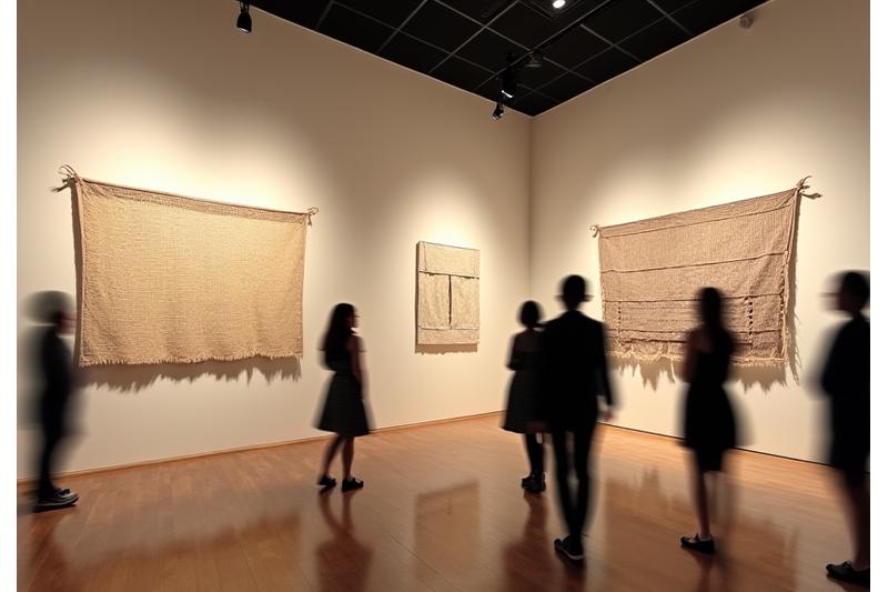 博物館で開催されたAmi Weaverの伝統漁具展示会の様子