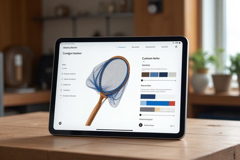 漁網のカスタマイズオプションを表示するインタラクティブな画面